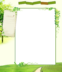 藤蔓綠色展板