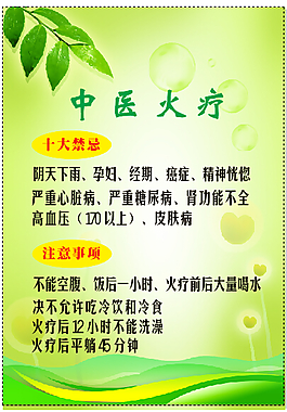 中医火疗海报