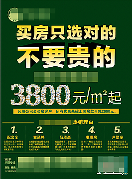 3800元价格公积金房地产海报