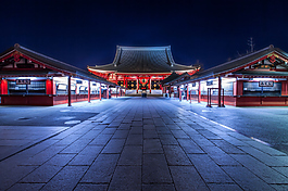古代建筑夜景