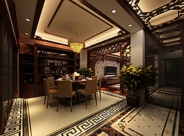 中式餐廳設(shè)計(jì)圖片