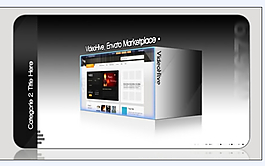 歐羅巴3D盒子公司的黑色和白色的展示