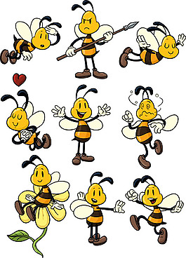 卡通動物矢量圖集合