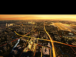 城市鸟瞰图片