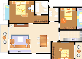 室內(nèi)設計彩色平面圖圖片