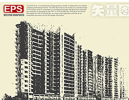 建筑剪影图片