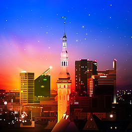 城市夜景圖片