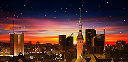 城市夜景圖片