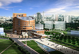 鸟瞰图 单体建筑图片