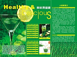 小麥草汁  三折頁