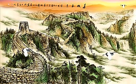 山河背景设计