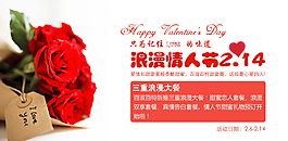 鮮花情人節(jié)海報(bào)淘寶促銷打折活動(dòng)圖片