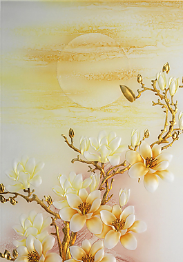 花卉花朵移门图片