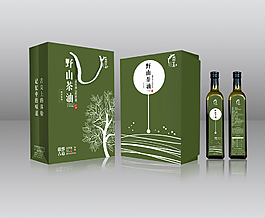 山茶油包裝 展開圖圖片