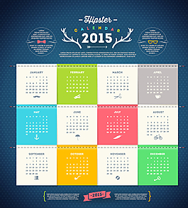 2015羊年可剪裁掛歷圖片
