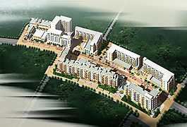 社区建筑鸟瞰图图片