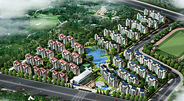 居住區(qū)景觀設(shè)計鳥瞰圖圖片