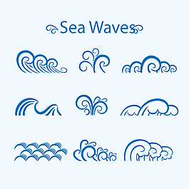 藍色海浪設計