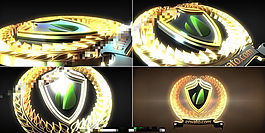三維金色質(zhì)感徽章logo