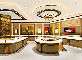 金銀首飾展柜圖片