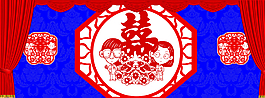 中式婚禮背景板圖片