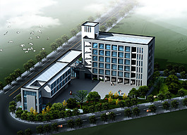 電業(yè)建筑工程效果圖圖片