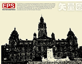 建筑剪影图片