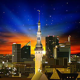 城市夜景圖片