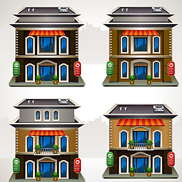 豪宅別墅房屋建筑模型圖片