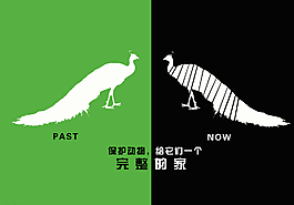 保護(hù)動物公益招貼圖片