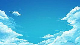 藍色天空云彩背景圖片