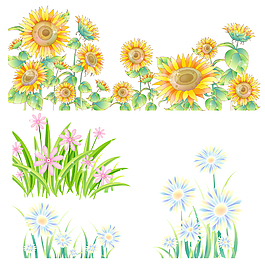 卡通鮮花PSD素材