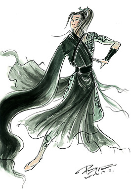 手繪服裝設(shè)計(jì)v
