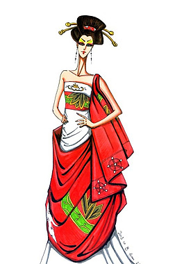 手繪服裝設(shè)計(jì)v
