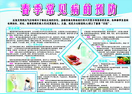 春季常見病的預防板報圖片