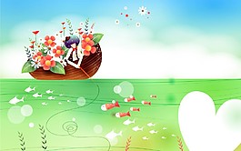 幼兒園成長檔案背景素材高清卡通壁紙素材包
