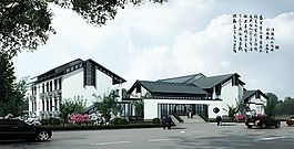 水墨风格建筑