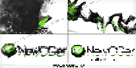 顆粒匯聚成logo的效果