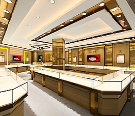 金銀首飾展柜圖片