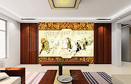 室內(nèi)設(shè)計(jì)現(xiàn)代簡約客廳電視背景墻