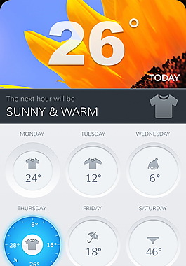 天氣 app 界面