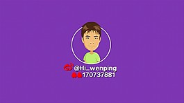 信号扩散动画图标PPT模板