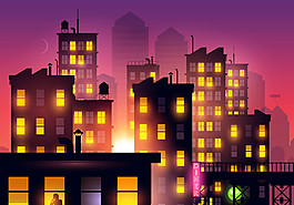 城市夜景圖片