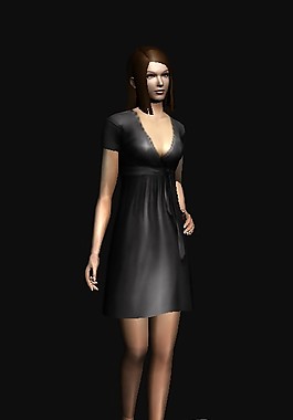 3dmax時(shí)裝美女模型