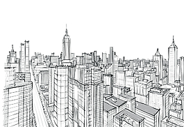 素描建筑图片