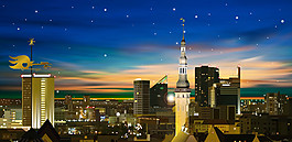 城市夜景圖片