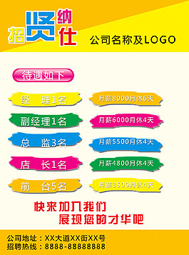 招聘海報(bào)宣傳單