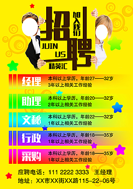 招聘海報