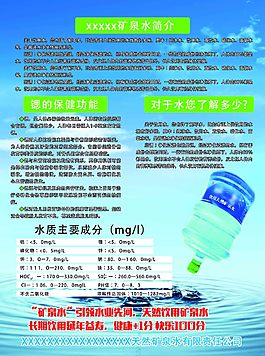 礦泉水水質成分保健功能