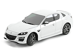 3DMAX白色小汽車